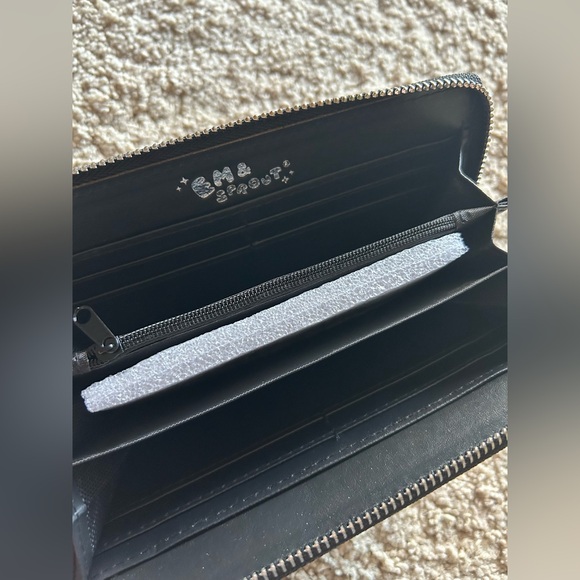 Em & Sprout Halloween Ghost Pumpkin Eyeball Skeleton Large Wallet - Picture 2 of 3